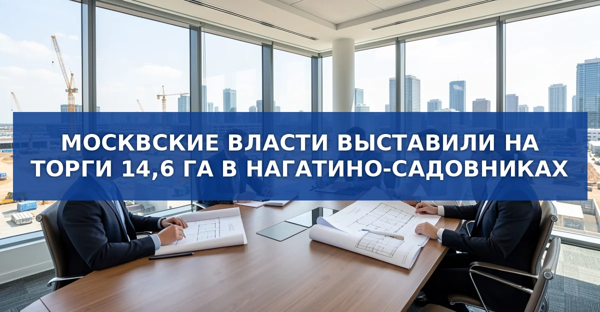 Аукцион на 14,6 гектара в Нагатино‑Садовниках: 2,4 млрд рублей и 444 000 м² недвижимости