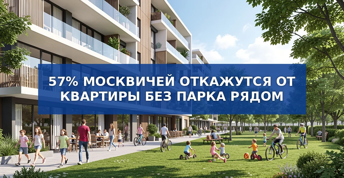 Парки рядом с домом: почему 57 % москвичей откажутся от квартиры без зелёного окружения