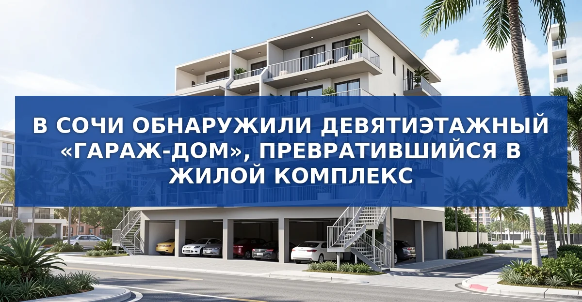 Как обычный гараж в Сочи превратился в девятиэтажный жилой комплекс