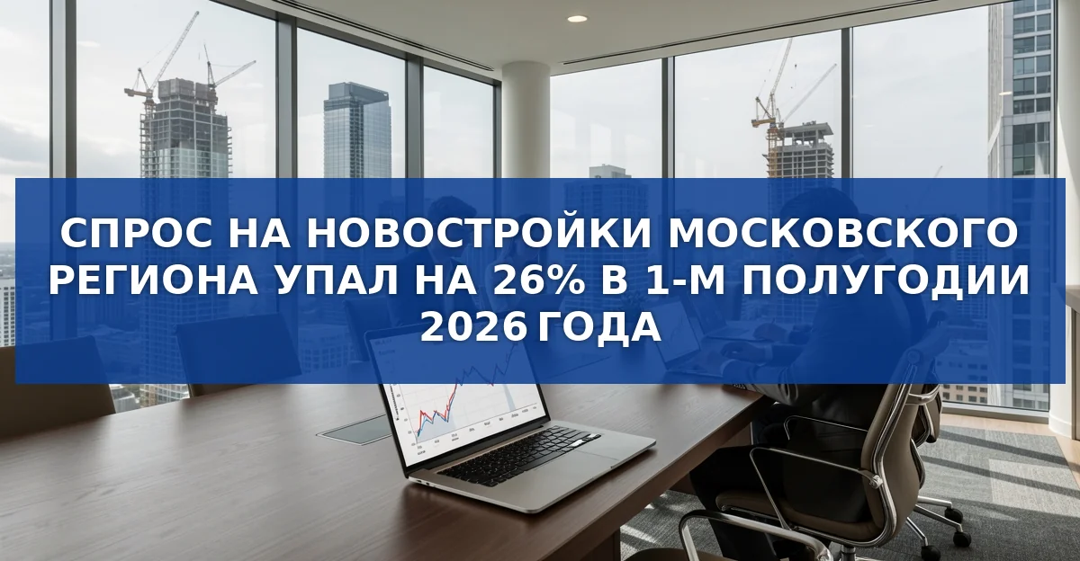 Спрос на новостройки Московского региона упал на 26 % в первой половине 2026 года