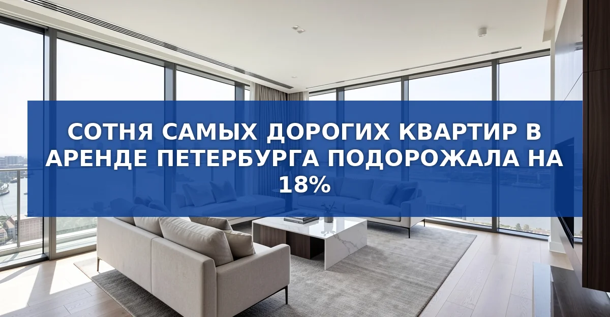 Аренда элитных квартир в Петербурге подорожала на 18%: детали рынка за II квартал 2026 года