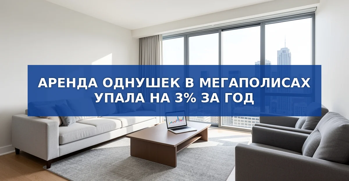 Снижение аренды однокомнатных квартир в миллионниках: причины, цифры и прогноз
