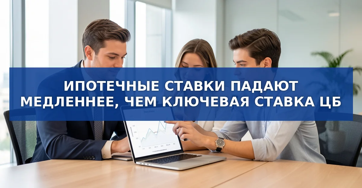 Обложка материала: Почему полная стоимость ипотечного кредита снижается медленнее, чем ключевая ставка