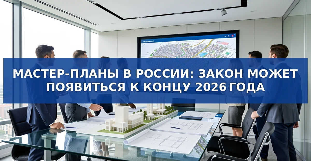 Закон о мастер‑планах может быть принят к концу 2026 года
