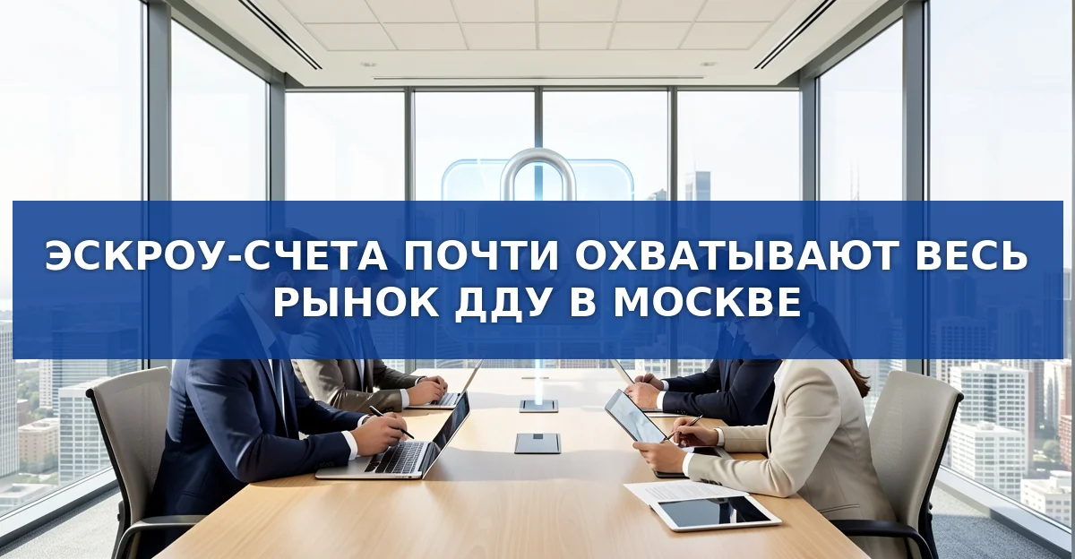 Эскроу‑счета в Москве: почти 99 % новых договоров долевого строительства в июле 2026 года