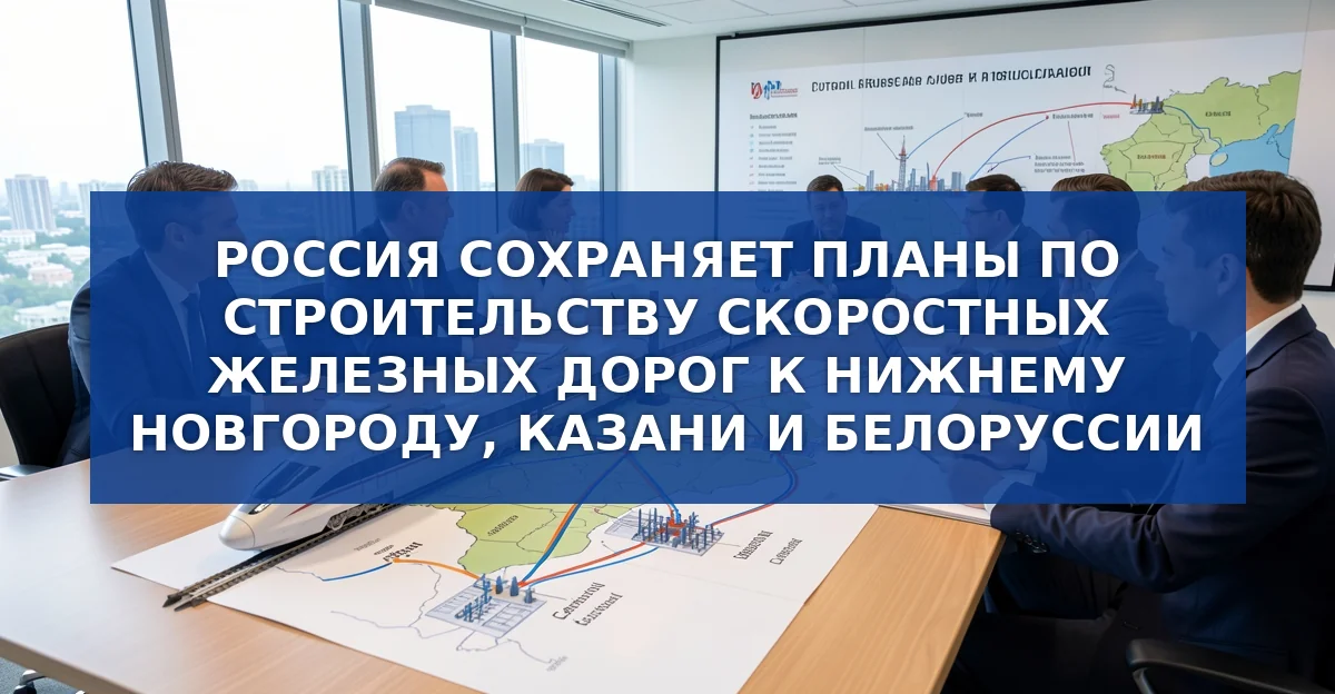Россия ускоряет строительство скоростных железных дорог: Москва‑Нижний Новгород, Москва‑Казань, связь с Белоруссией