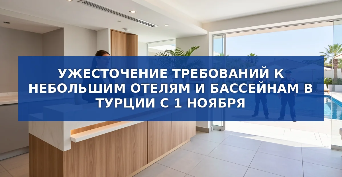 Турция ужесточает правила для небольших отелей и бассейнов: что изменится с 1 ноября 2026 года