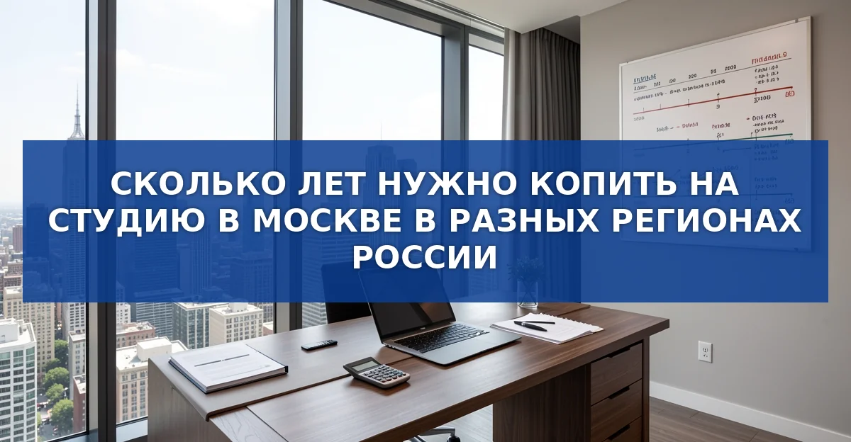 Обложка материала: Сколько лет понадобится, чтобы накопить на студию в Москве: региональные различия