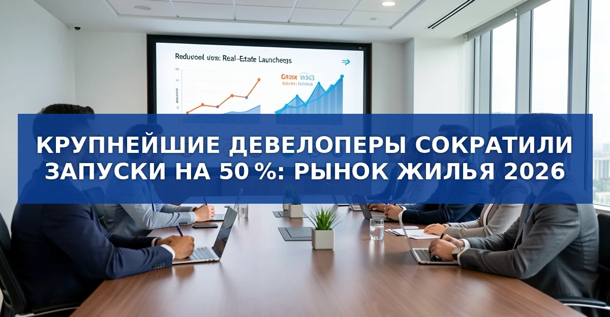 Сокращение запусков новых проектов крупными девелоперами: причины, цифры и риски рынка жилья