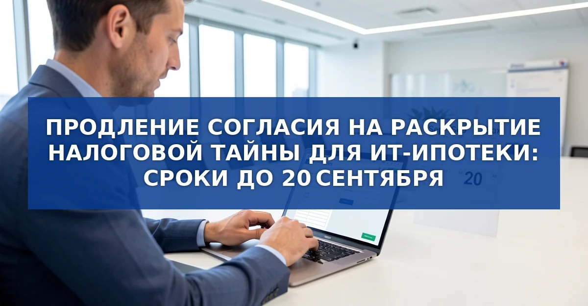 Продление срока подачи согласия на раскрытие налоговой тайны для ИТ‑ипотеки