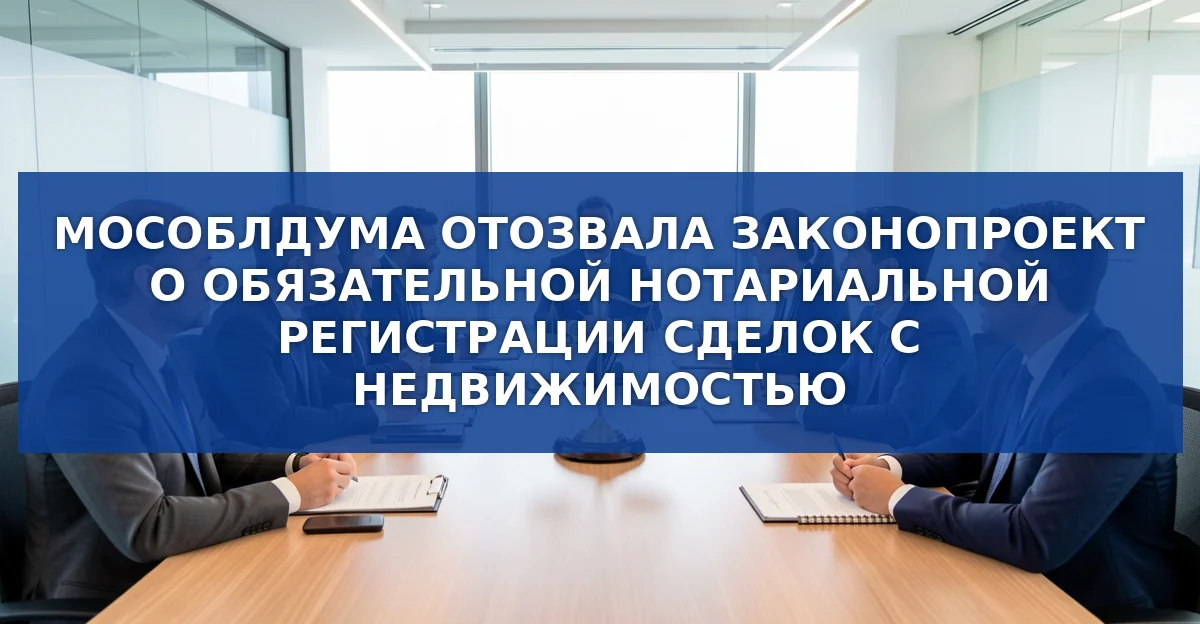 Отзыв законопроекта о обязательной нотариальной заверке сделок с недвижимостью: причины и перспективы