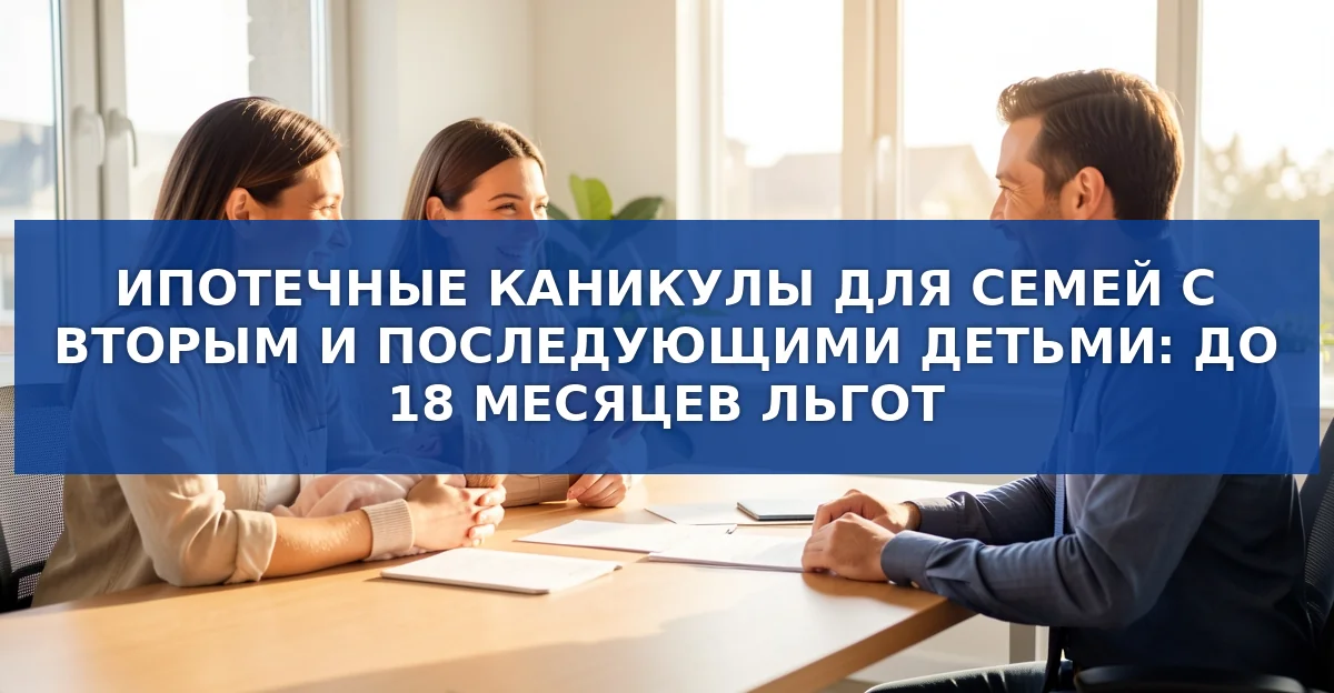 Ипотечные каникулы для многодетных: до полутора лет без выплат