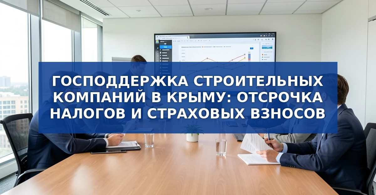 Государственная поддержка строительных компаний в Крыму в 2026 году