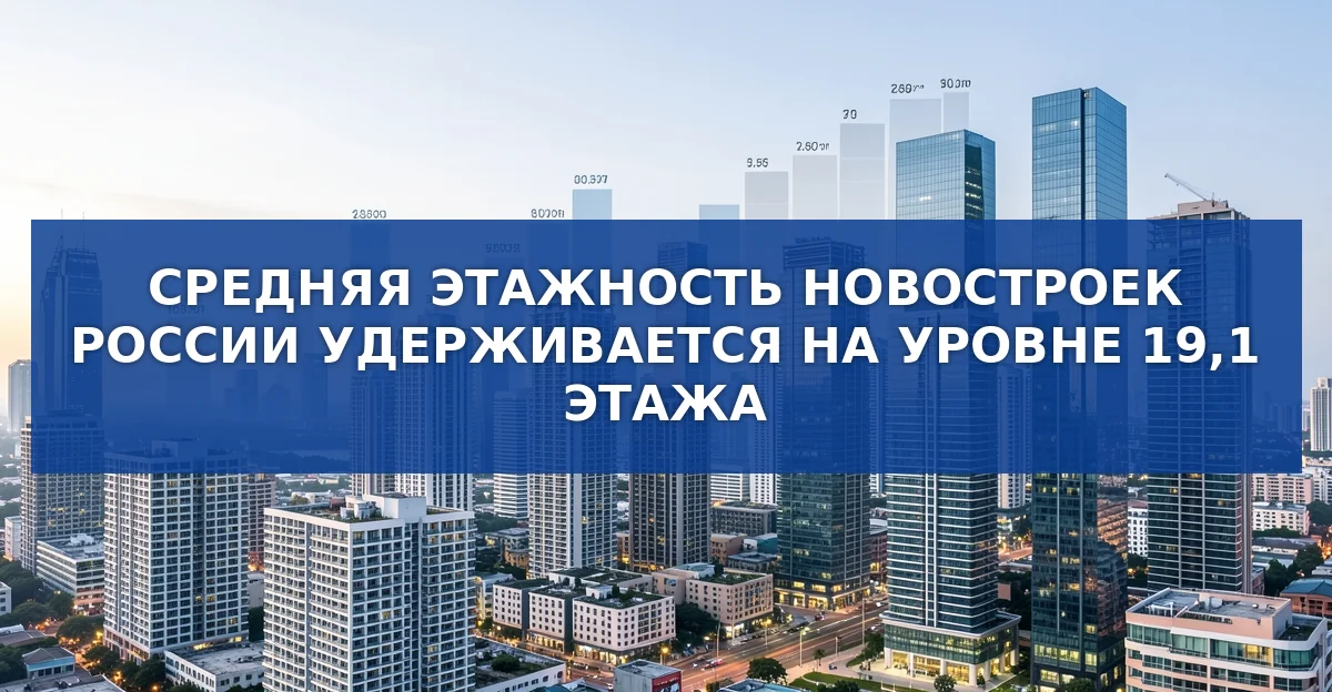 Средняя этажность новостроек в России держится на уровне 19‑этажных зданий