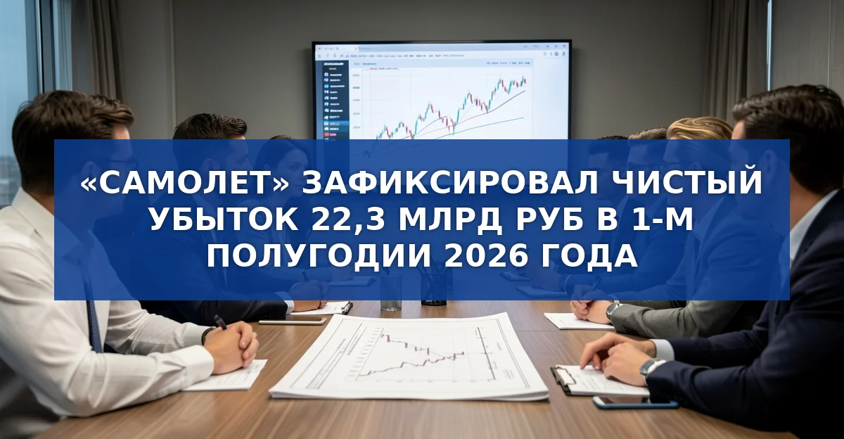 «Самолёт» за первое полугодие 2026 г.: убыток 22,3 млрд рублей и падение выручки на 31 %