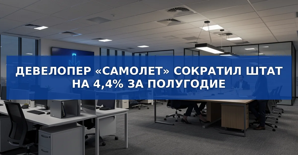 Крупный девелопер «Самолёт» сократил штат на 4,4 %: что стоит за цифрами