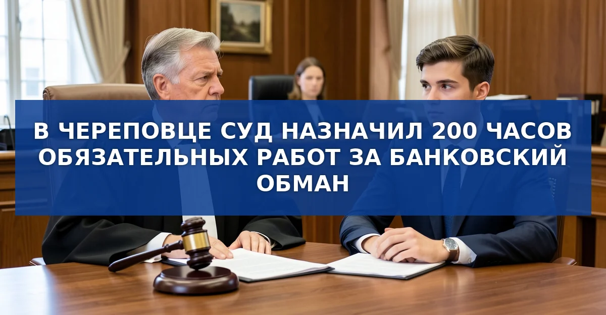 Обложка материала: Суд в Череповце назначил 200 часов обязательных работ за кредитный мошенничество