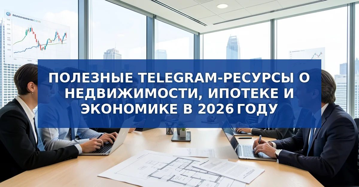Обложка материала: Полезные Telegram‑ресурсы для недвижимости и финансов в 2026 году