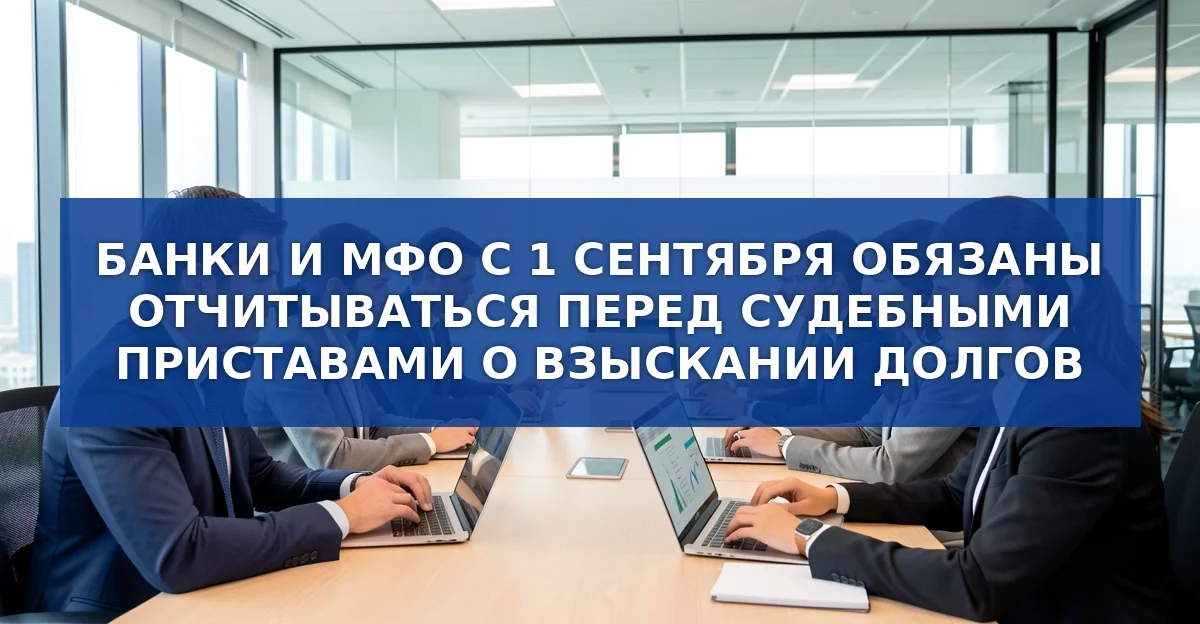 С 1 сентября 2026 года банки и МФО обязаны отчитываться перед судебными приставами о взыскании долгов