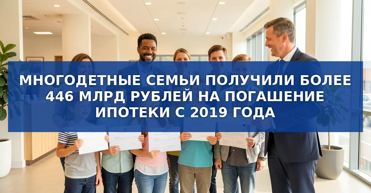 Более миллиона многодетных семей получили субсидию на погашение ипотеки