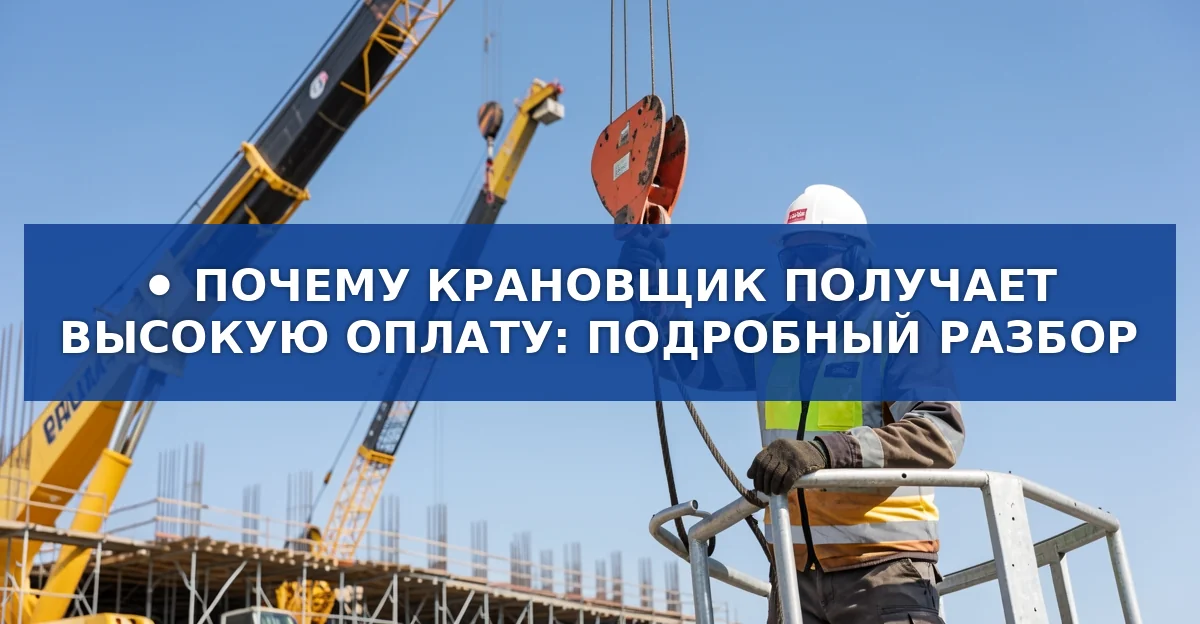 Обложка материала: Почему крановщик получает высокую зарплату: подробный разбор