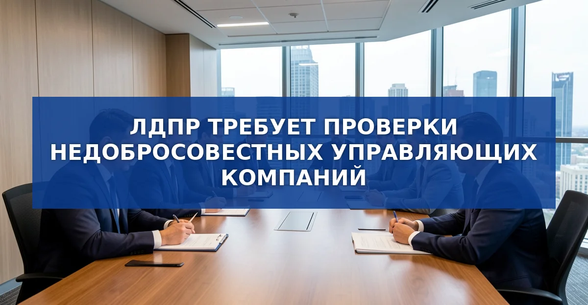 Обложка материала: ЛДПР требует проверки недобросовестных управляющих компаний по всей России