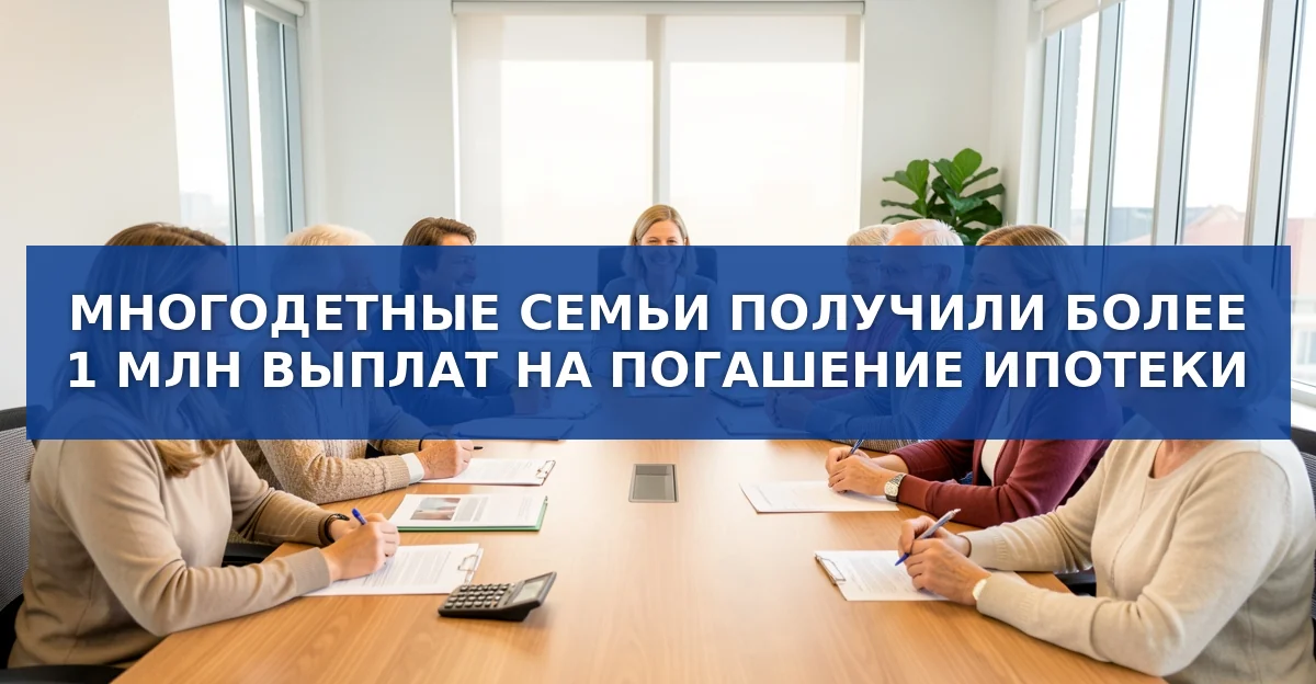 Обложка материала: Многодетные семьи получили более миллиона выплат на погашение ипотеки