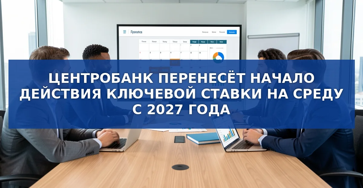 С 2027 года ключевая ставка ЦБ начнёт действовать в среду: что изменится на денежном рынке