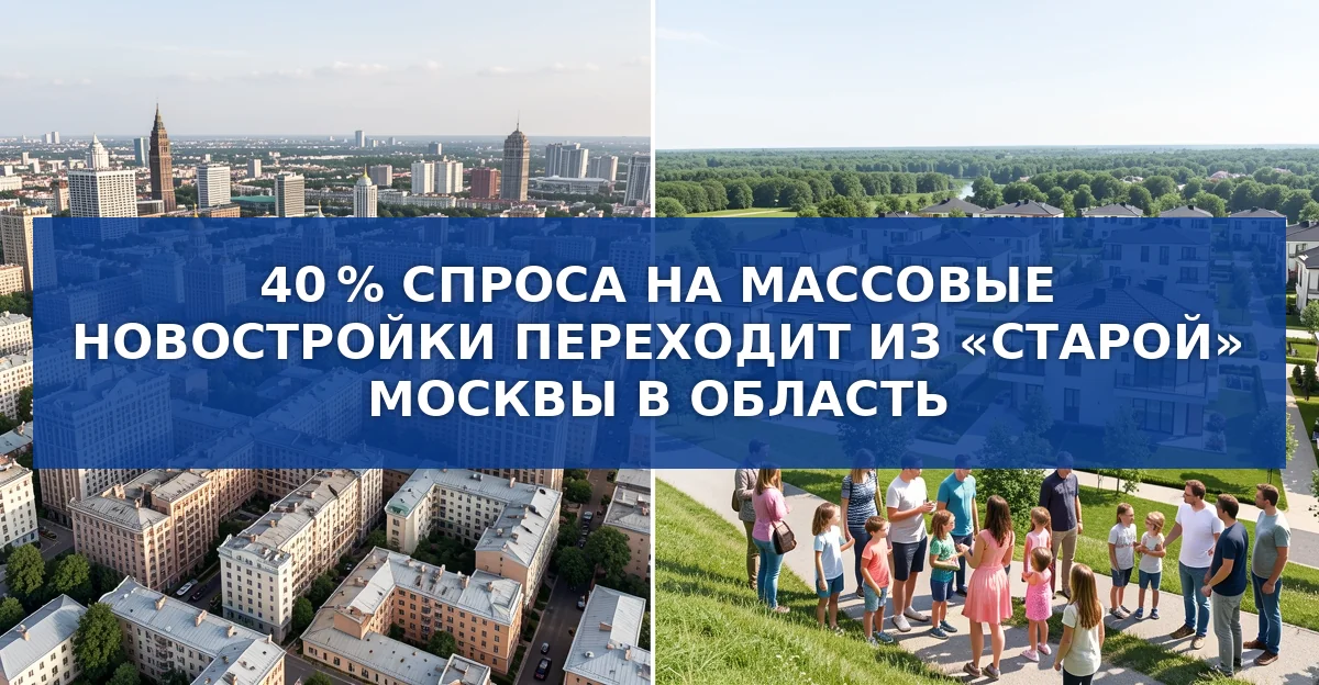 40 % спроса на новостройки переезжает из Москвы в Подмосковье к 2026 году