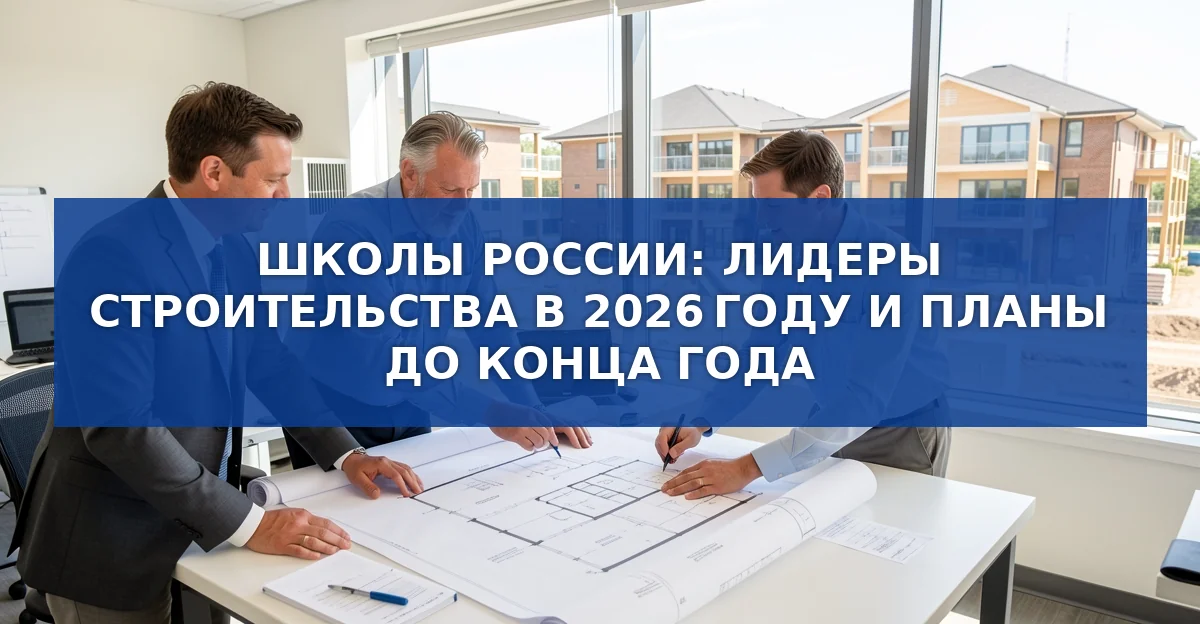 Строительство школ в России: полугодие 2026 года и планы до конца года