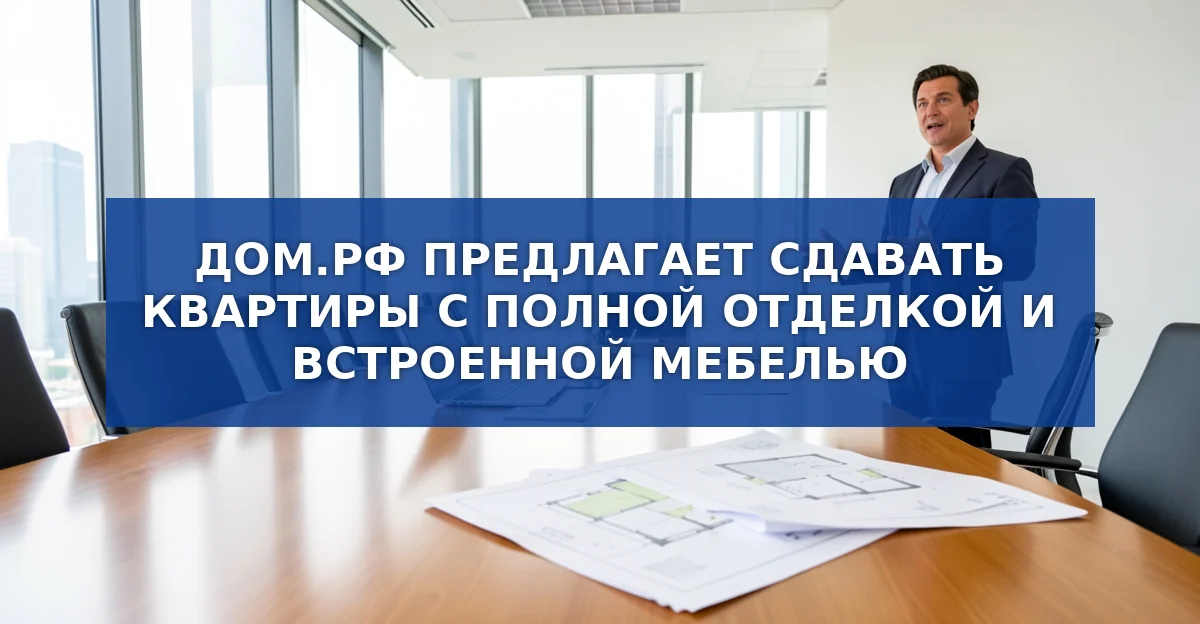Дом.РФ предлагает сдавать квартиры «под ключ» с готовой отделкой и мебелью