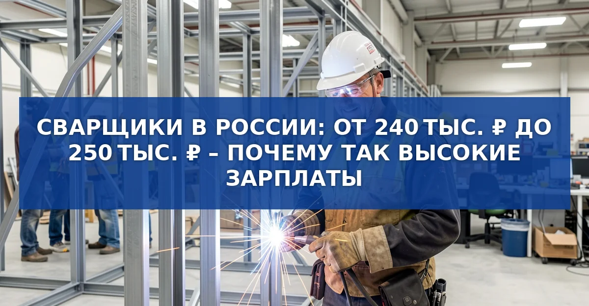 Сварщики в России зарабатывают до 250 тыс. ₽: причины роста и сравнение с другими профессиями