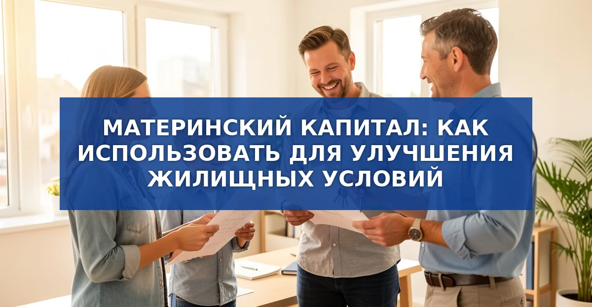 Как использовать материнский капитал для улучшения жилищных условий