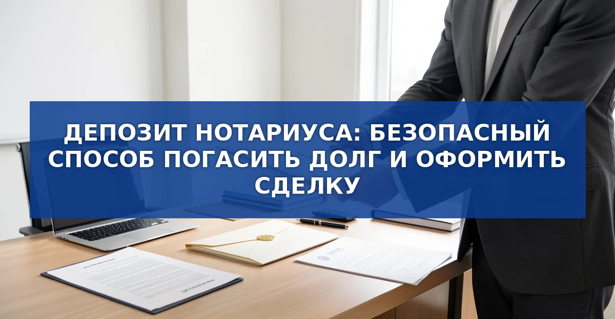 Депозит нотариуса: юридически защищённый способ исполнения финансовых обязательств