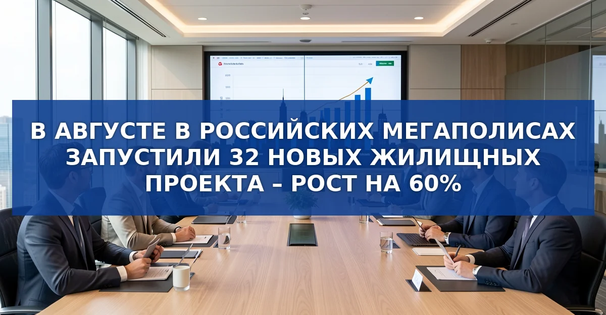 Август 2026: 32 новых жилищных проекта в крупнейших российских мегаполисах