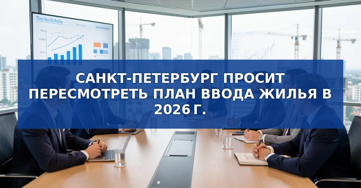 Сомнения вокруг плана ввода жилья в Санкт‑Петербурге к 2026 году