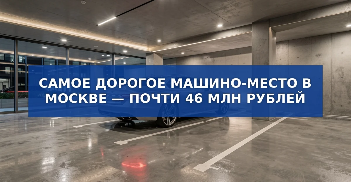 Самое дорогое парковочное место в Москве: цена почти 46 млн рублей