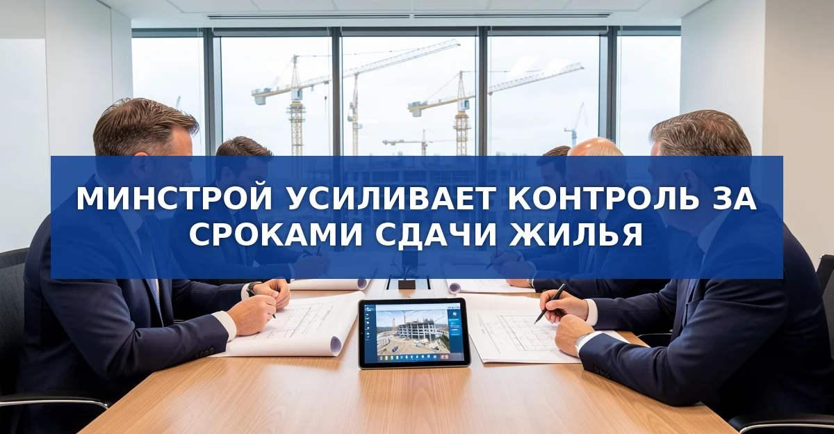 Обложка материала: Минстрой ужесточает контроль за срывом сроков строительства: что изменится для дольщиков