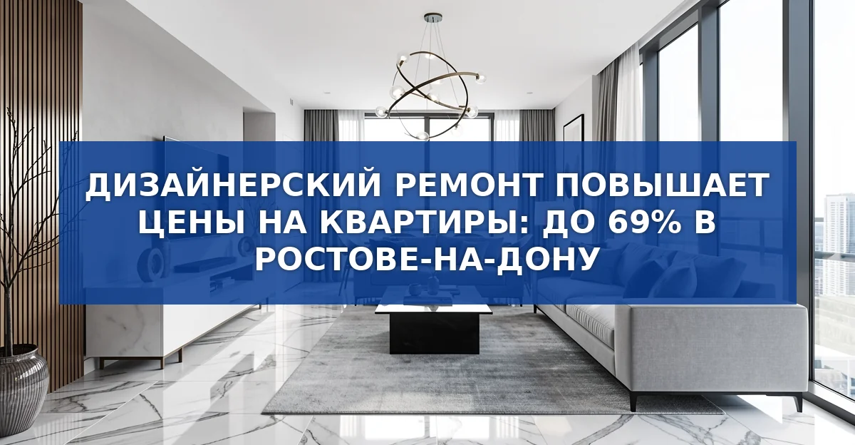 Дизайнерский ремонт поднимает цены на квартиры: подробный анализ 2026 года