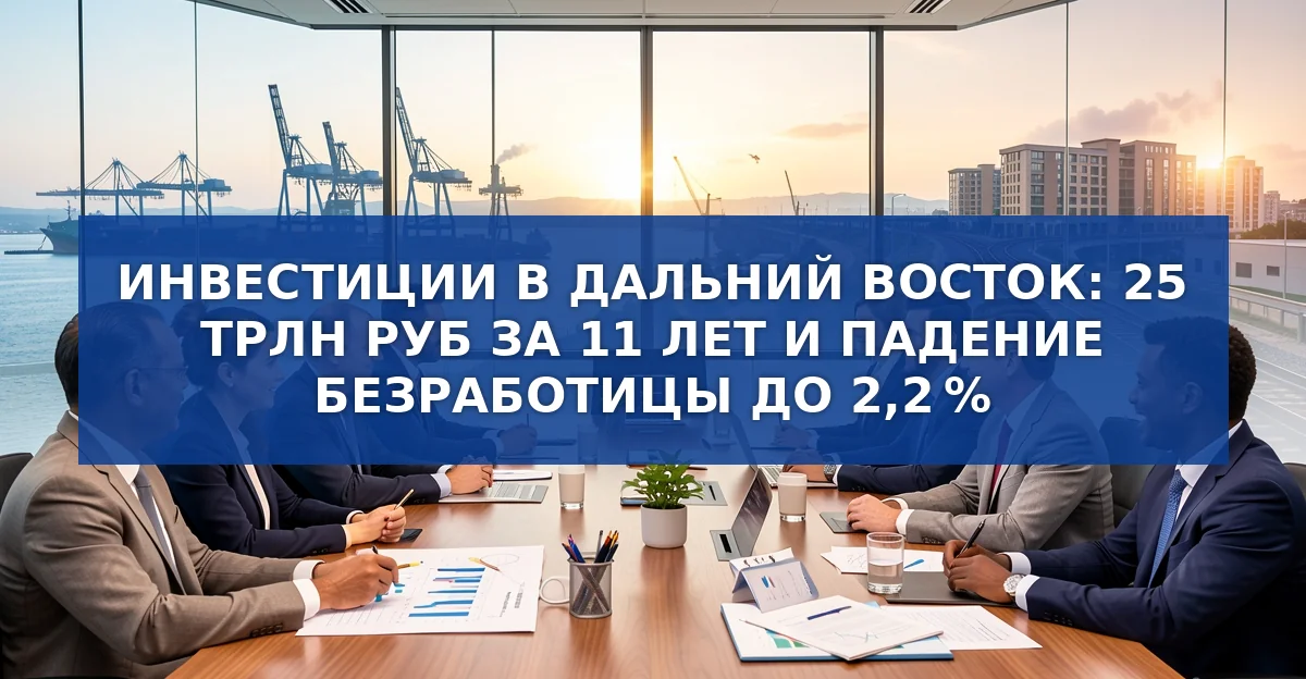 Инвестиции в Дальний Восток: 25 трлн рублей за 11 лет и падение безработицы до 2,2 %