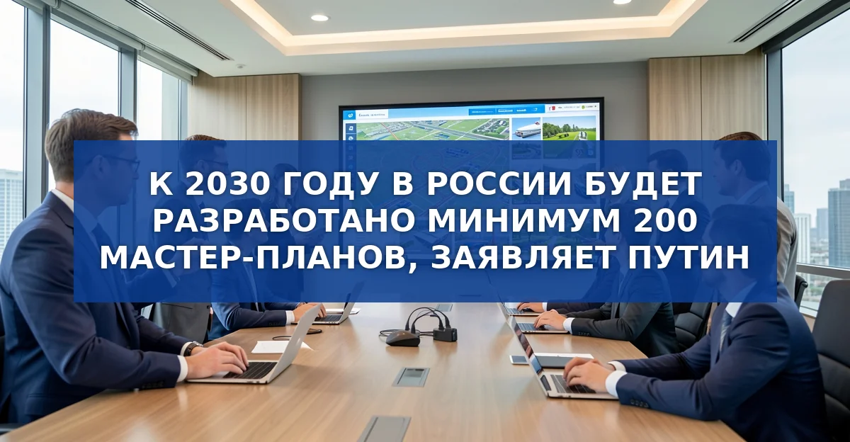 К 2030 году в России будет разработано минимум 200 мастер‑планов развития