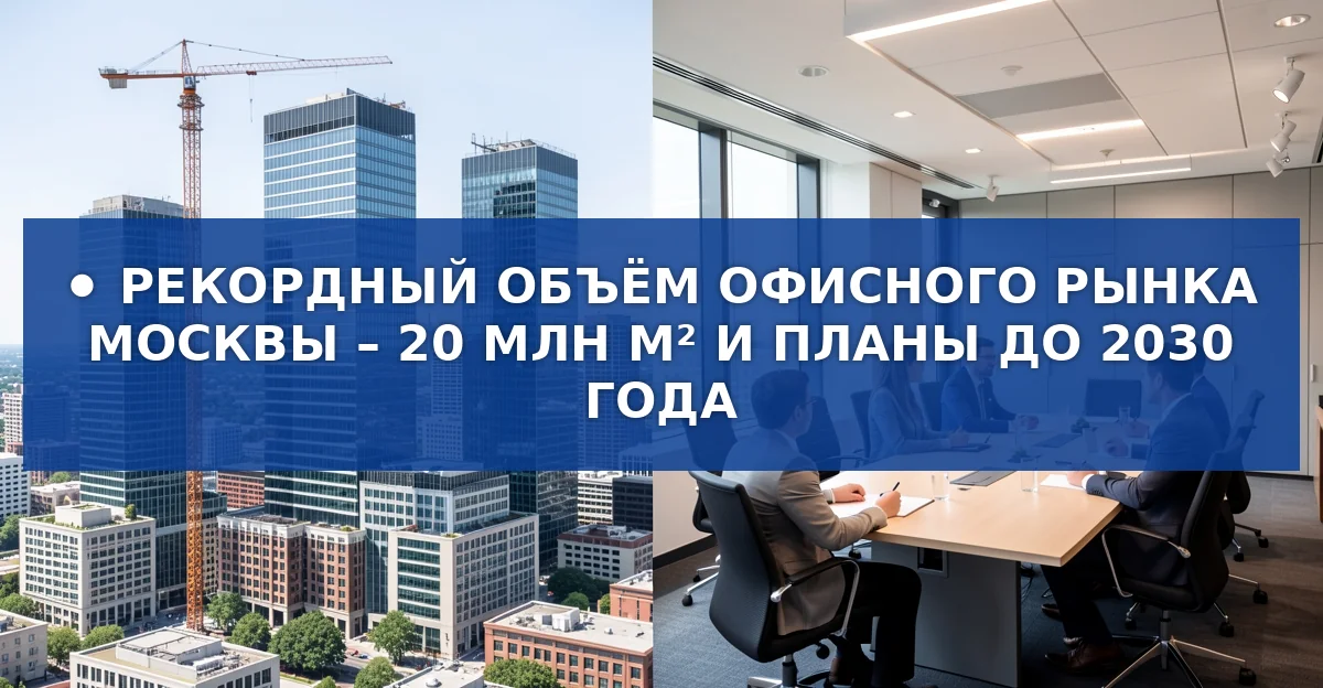 Рекордный объём офисного рынка Москвы: что ждет арендаторов до 2030 года