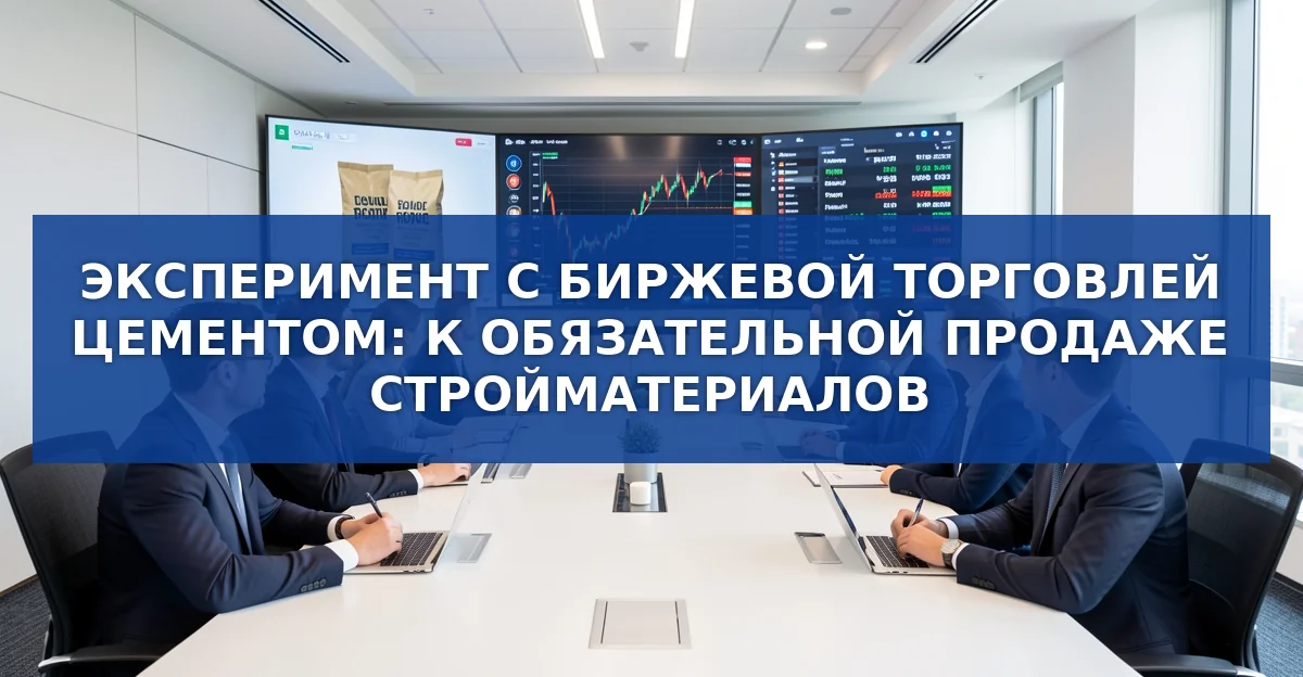 Эксперимент с биржевой продажей цемента: первый шаг к реформе строительного рынка России