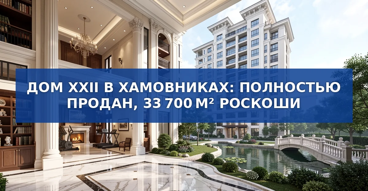Дом XXII в Хамовниках: премиальный жилой комплекс, полностью распродан при вводе в эксплуатацию