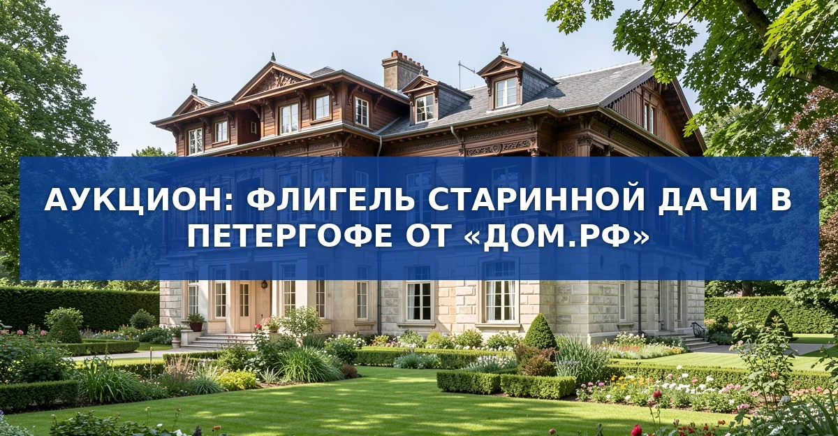 Аукцион уникального флигеля в Петергофе: шанс инвестировать в культурное наследие