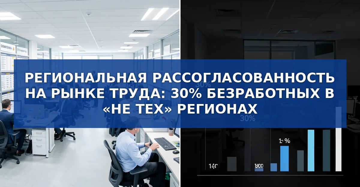 Региональный дисбаланс на рынке труда: почти треть безработных живёт в «не тех» регионах