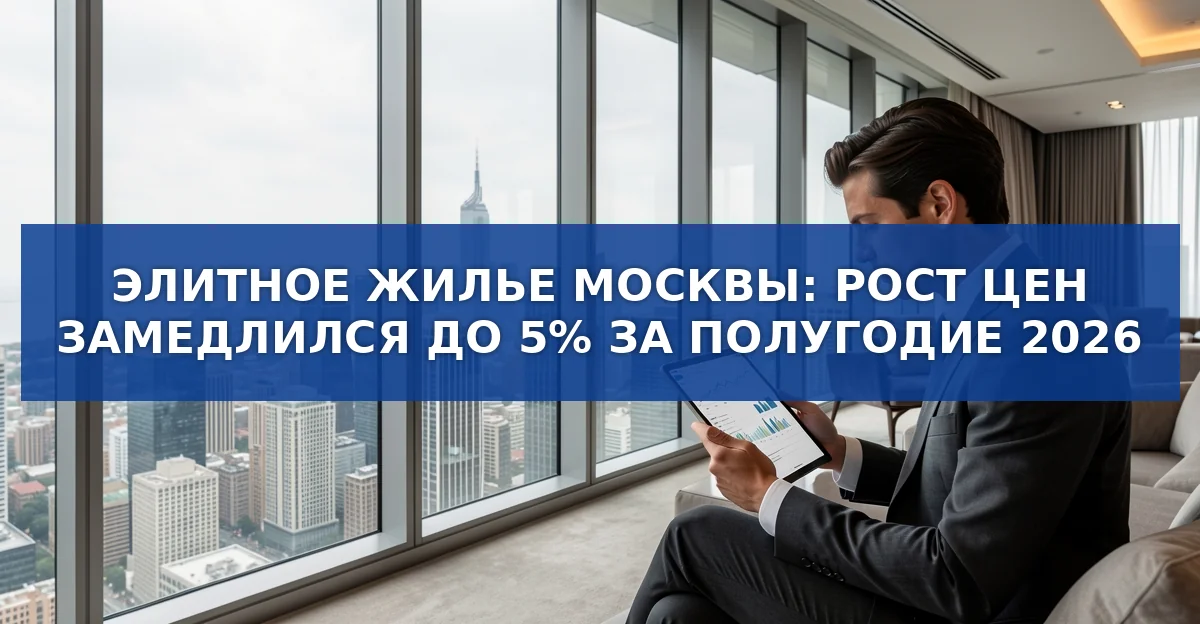 Элитный рынок недвижимости Москвы: рост замедлился до 5 % в первой половине 2026 года