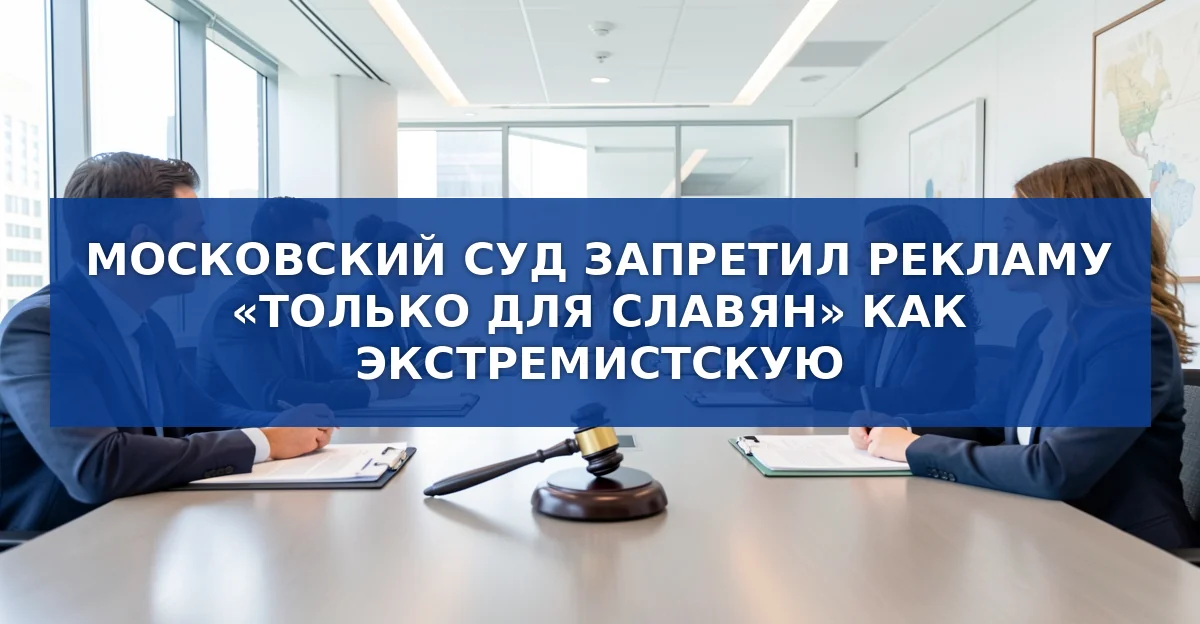 Обложка материала: Суд признал рекламу «только для славян» экстремистской