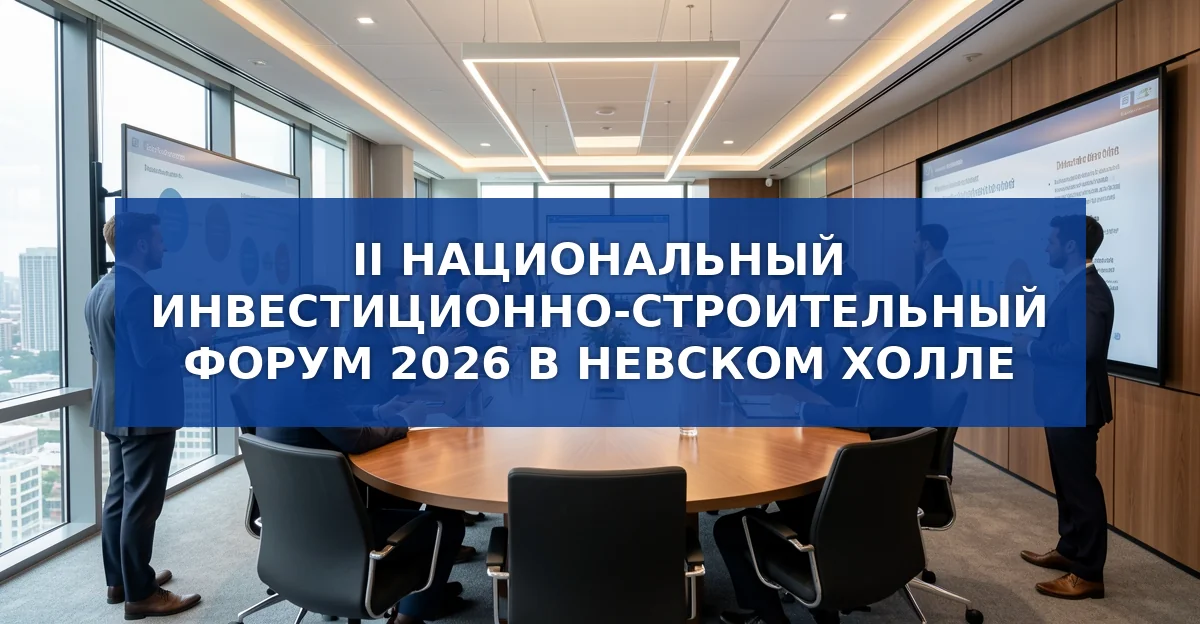 Обложка материала: II Национальный инвестиционно‑строительный форум 2026: полная картина отрасли в Невском холле