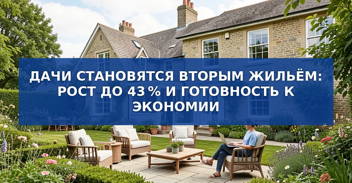 Дачи становятся вторым жильём: рост интереса и готовность к экономии
